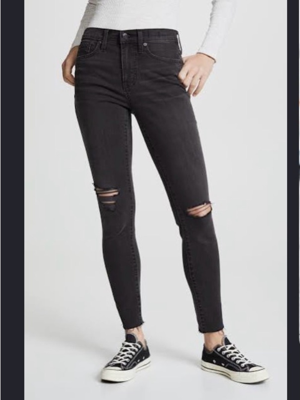 Jennifer Lopez flawless stretch jeans luxuriously soft slims shapes black ripped